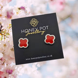 Silver Quatrefoil Clover Stud Earring | Stainless Steel