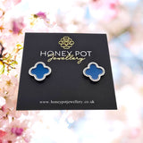 Silver Quatrefoil Clover Stud Earring | Stainless Steel