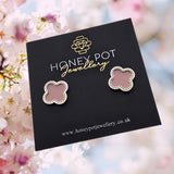 Silver Quatrefoil Clover Stud Earring | Stainless Steel
