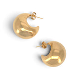 Medium Crescent Hoop Earring | Stainless Steel