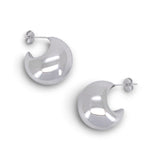 Medium Crescent Hoop Earring | Stainless Steel