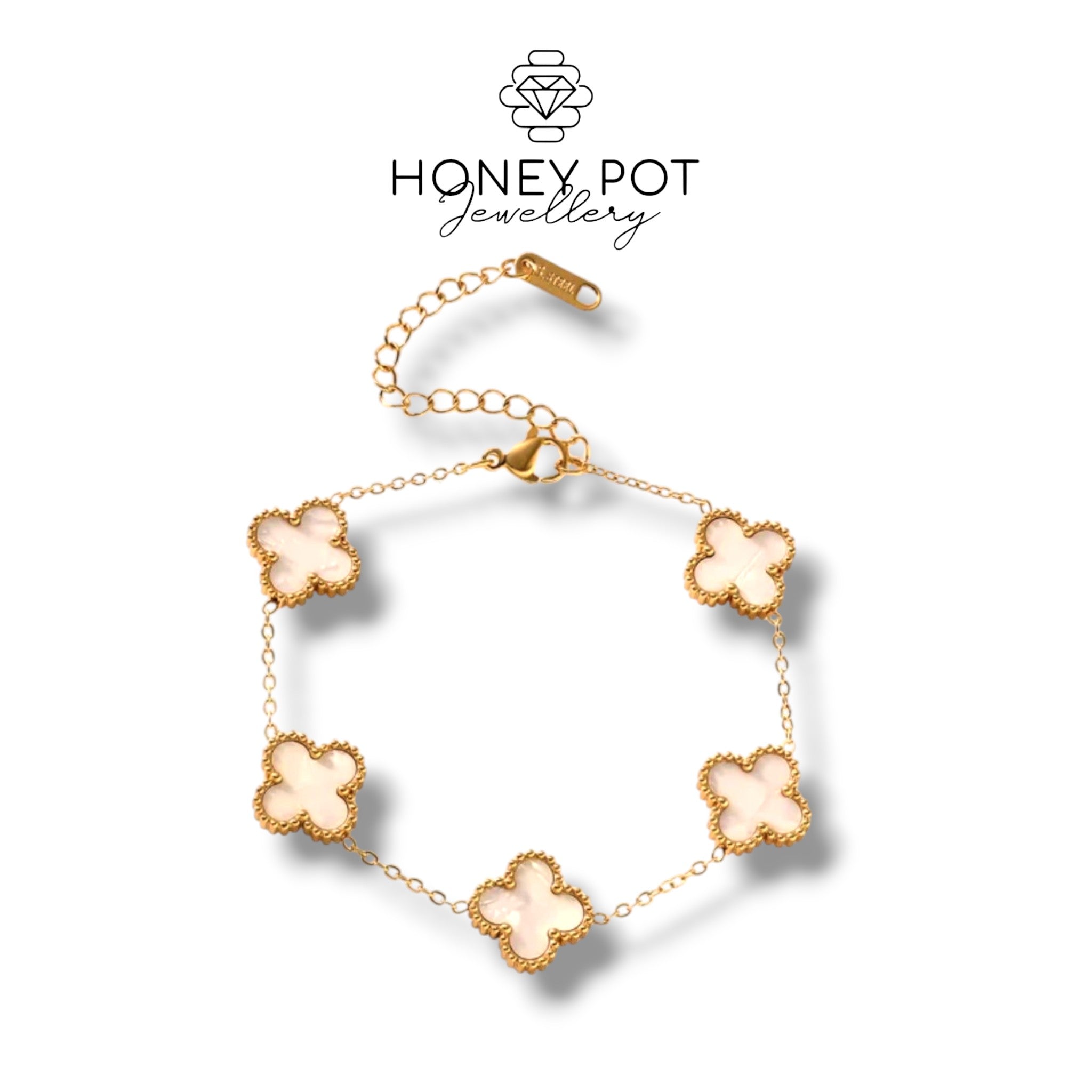 Four Leaf Clover Bracelets -  18k Stainless Steel