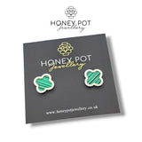 Quatrefoil Stud Earring - Polished Stainless Steel