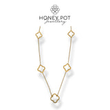 Quatrefoil Necklace - 18k Gold Plated Stainless Steel
