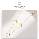 Quatrefoil Necklace - 18k Gold Plated Stainless Steel