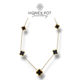Quatrefoil Necklace - 18k Gold Plated Stainless Steel