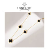 Quatrefoil Necklace - 18k Gold Plated Stainless Steel