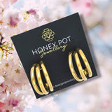 Stainless Steel Triple Hoop Earring