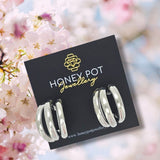 Stainless Steel Medium Triple Hoop Earring