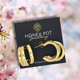 Stainless Steel Medium Triple Hoop Earring