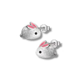 Sterling Silver Cute Bunny Stud Earrings