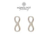 Timeless Infinity Polished Stainless Steel Stud Earrings | Stainless Steel
