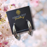 Double Twist Hoop Earring - Stainless Steel