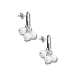 Silver Statement Pearl Hoop Earring