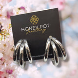 Large Stainless Steel Treble Hoop Earring