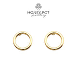 Delicate Open Circle Stud Earrings | Stainless Steel