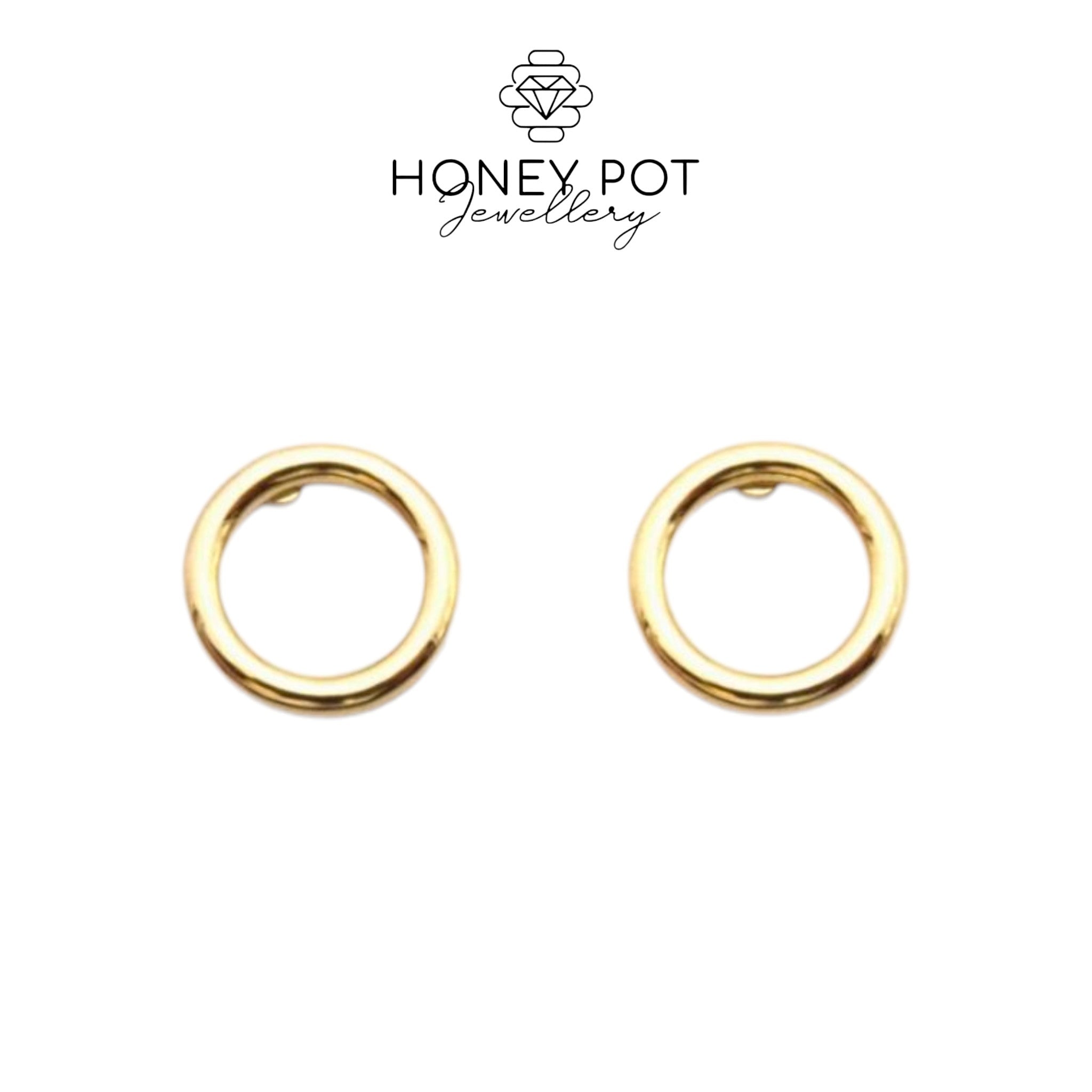 Delicate Open Circle Stud Earrings | Stainless Steel