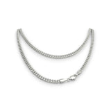 Silver Unisex Cuban Chain Necklace 3mm | Stainless Steel