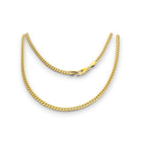 Gold Unisex Cuban Chain Necklace 3mm | Stainless Steel