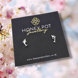 Cute Dolphin Stud Earrings | Stainless Steel