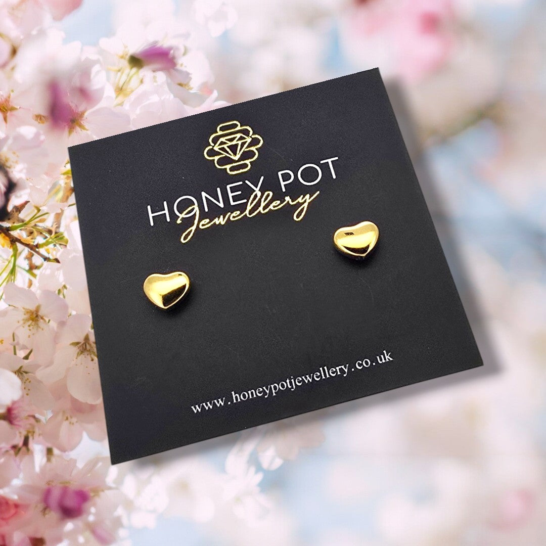 Cute Chubby Heart Earrings | Stainless Steel