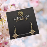 Delicate Northern Star Zirconia Drop Earrings | Stainless Steel