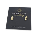 Cute Crystal Fish Stud Earring | Stainless Steel