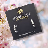 Round Single Crystal Hoop Earring | Stainless Steel