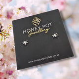 Tiny Dragonfly Stud Earrings | Stainless Steel