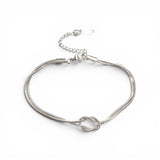 Simple Knot Snake Chain Bracelet | Stainless Steel