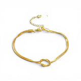 Simple Knot Snake Chain Bracelet | Stainless Steel