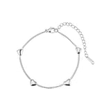 Polished 4 Heart Anklet | Stainless Steel
