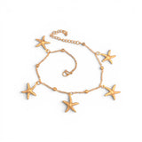 Polished Starfish Pendant Anklet | Stainless Steel