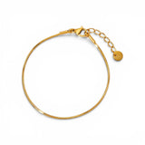 Gold Fine Snake Chain Bracelet | Stainless Steel