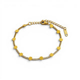 Gold Scattered Daisy Bracelet | Stainless Steel