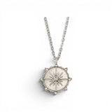 Silver Northern Star Zircon Necklace | Stainless Steel