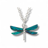 Blue Dragonfly Seashell Necklace