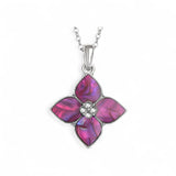 Pink Flower Seashell Necklace