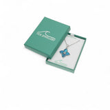 Blue Flower Seashell Necklace