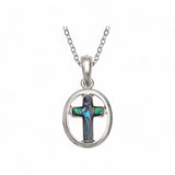 Natural Oval Cross Necklace