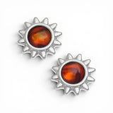 Amber Sun Seashell Stud Earrings
