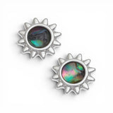 Natural Sun Seashell Stud Earrings