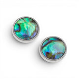 Natural Round Seashell Stud Earrings