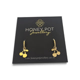 Cherry Pendant Huggie Hoop Earring | Stainless Steel