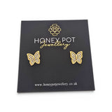 Beautiful Butterfly Crystal Stud Earring | Stainless Steel