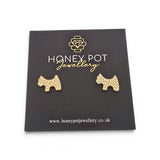 Cute Scottie Dog Stud Earrings | Stainless Steel