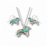 Spaniel Seashell Necklace and Earring Set