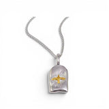 Divine Bird Arched Pendant Necklace | Stainless Steel