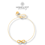14k Gold Plated Stainless Steel Delicate Infinity Bracelet