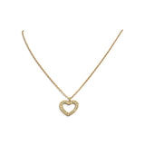 Delicate Crystal Heart Pendant Necklace | Stainless Steel